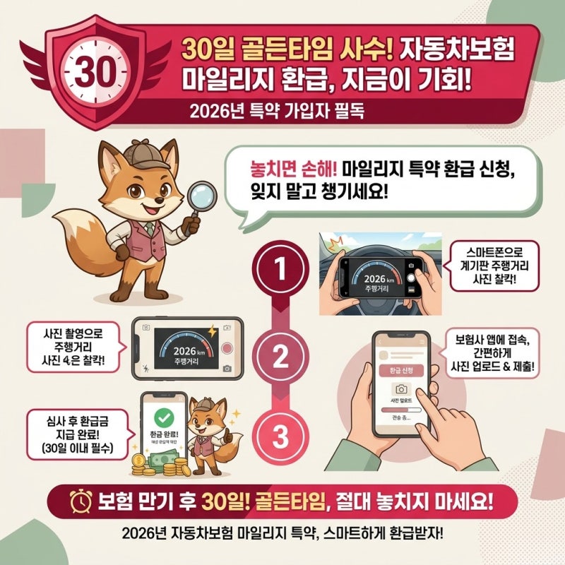 자동차보험 마일리지 특약 환급 신청 시기 놓치지 않는 방법, 1년 직접 챙겨본 결과