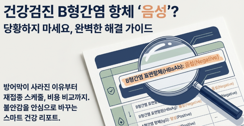 건강검진에서 B형간염 항체 없음? 당황하지 마세요, 이유가 있습니다