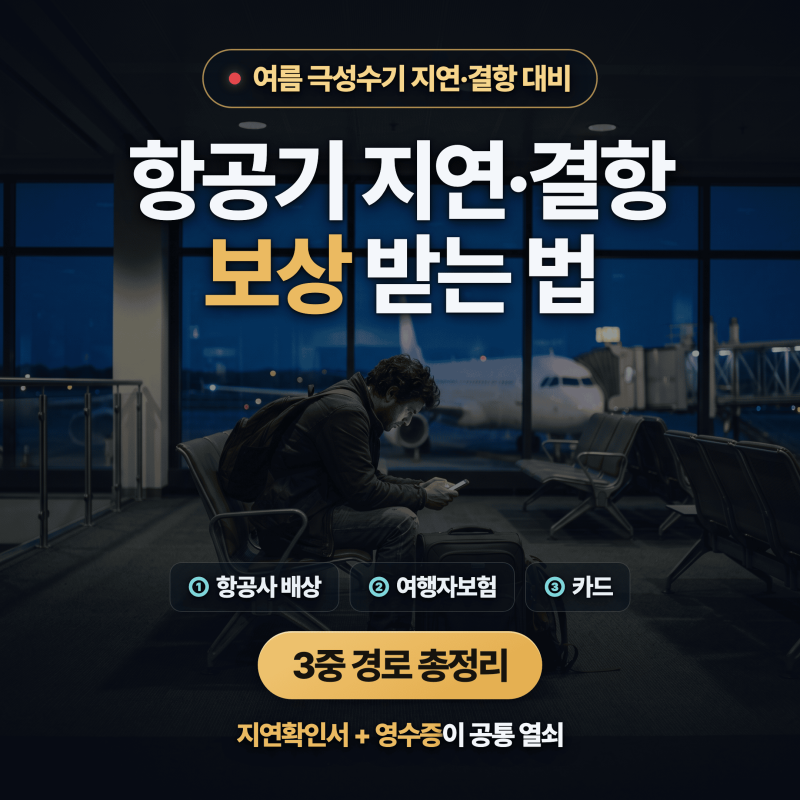 항공기 지연·결항 보상 받는법｜지연확인서·여행자보험 특약 총정리