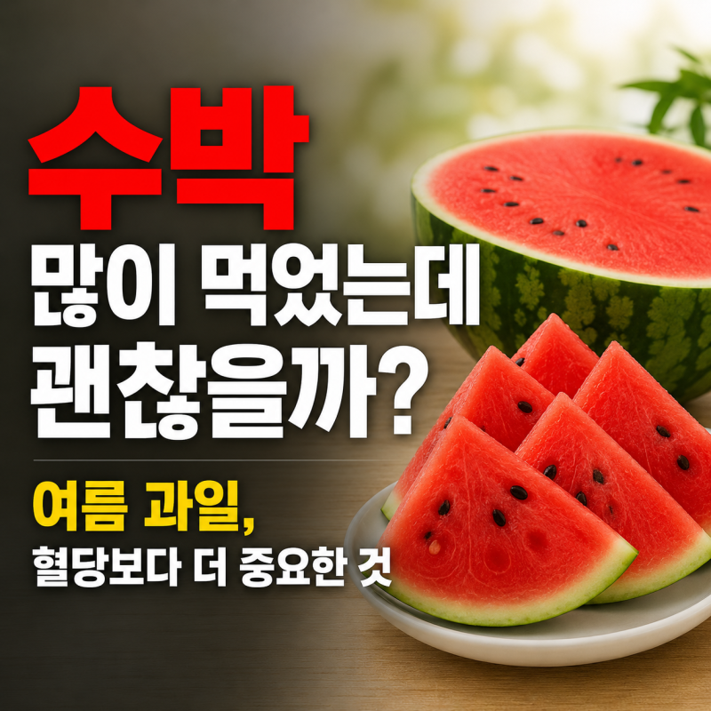 수박 많이 먹었는데 괜찮을까? 여름 과일, 혈당보다 더 중요한 것