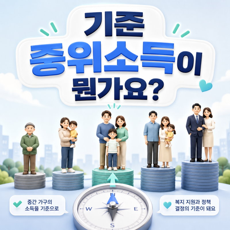 기준 중위소득 확인방법 2026, 내 소득 몇 %인지 계산하고 복지 대상 찾기