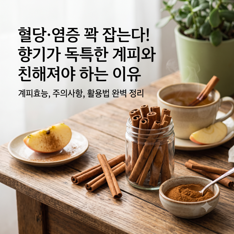 혈당·염증 꽉 잡는 계피의 효능! 부작용 없는 세이론 계피 선택법부터 활용법까지