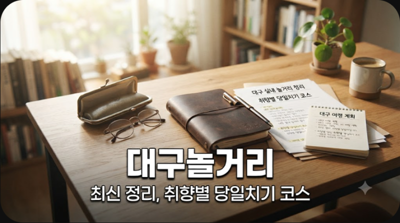 Latest Guide to Indoor Activities in Daegu: One-Day Trip Courses by Preference