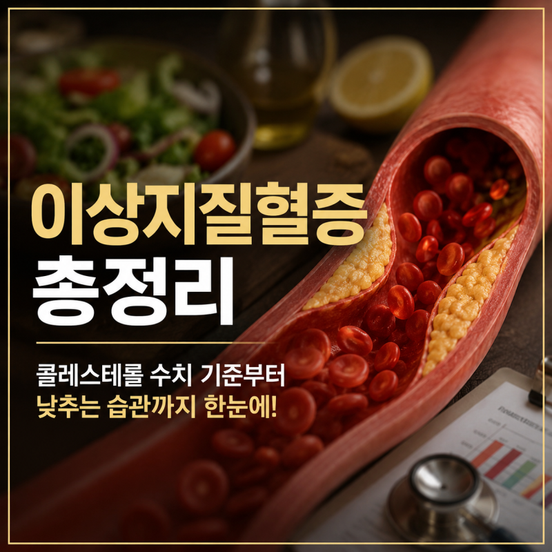 이상지질혈증 총정리, 콜레스테롤 수치 기준부터 낮추는 습관까지 한눈에