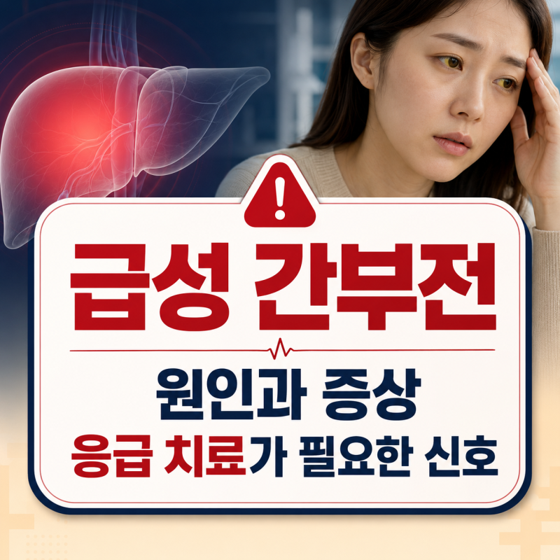 급성 간부전 원인과 증상, 응급 치료가 필요한 신호