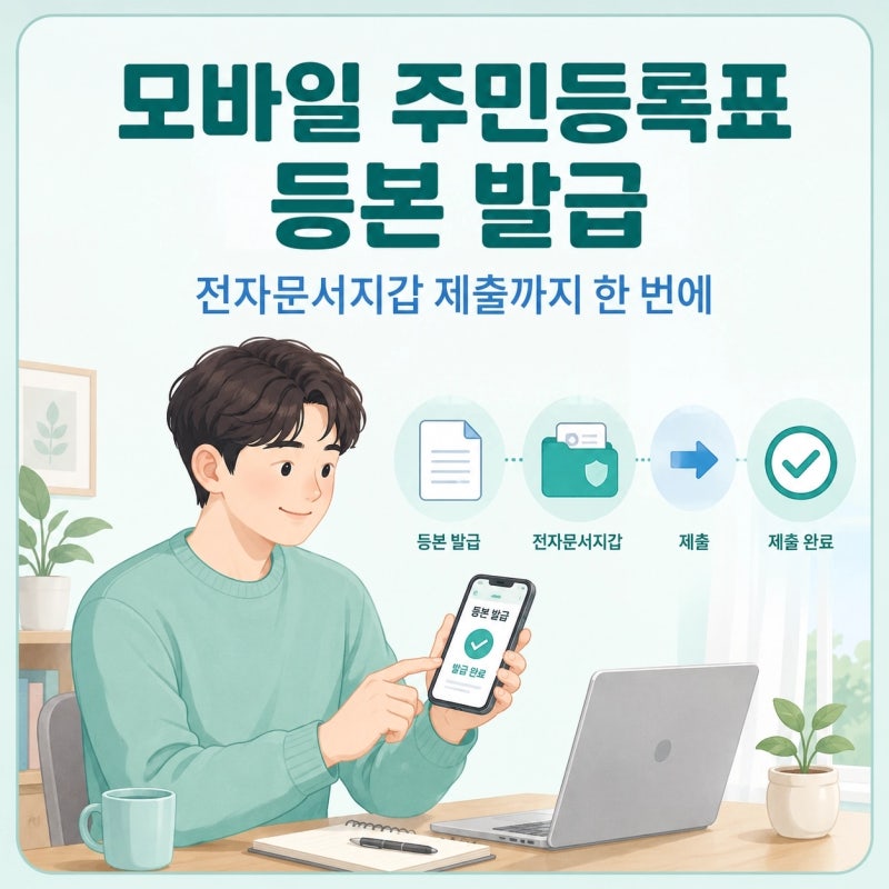 모바일 주민등록표 등본 발급 방법, 정부24 전자문서지갑으로 제출 전 확인할 점