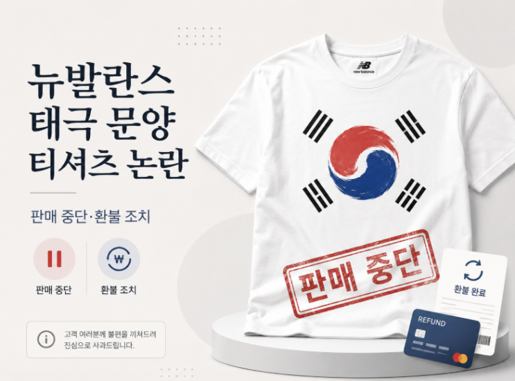 뉴발란스 태극 문양 티셔츠 판매 중단, 무엇이 잘못됐나? <b>건곤감리</b> ....