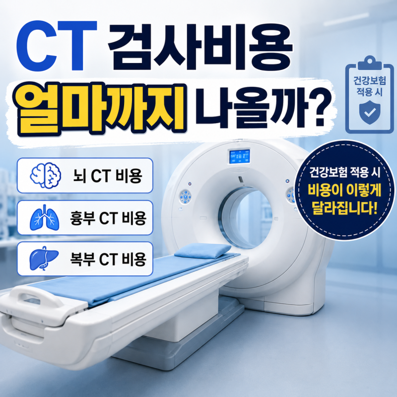 CT 검사 비용 얼마일까? 뇌·흉부·복부 CT 생각보다 차이 나는 이유