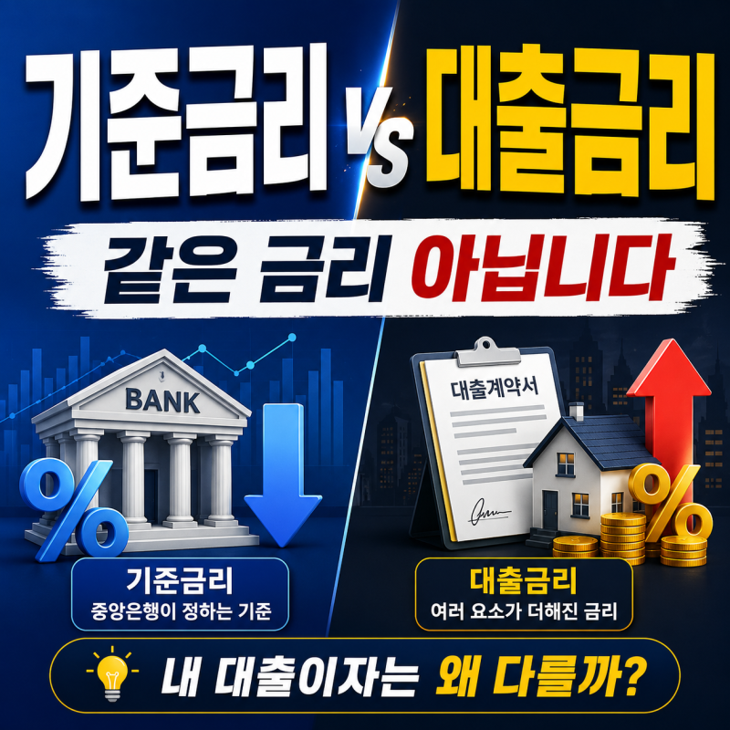 기준금리와 대출금리 차이, 내 대출이자가 바로 안 바뀌는 이유