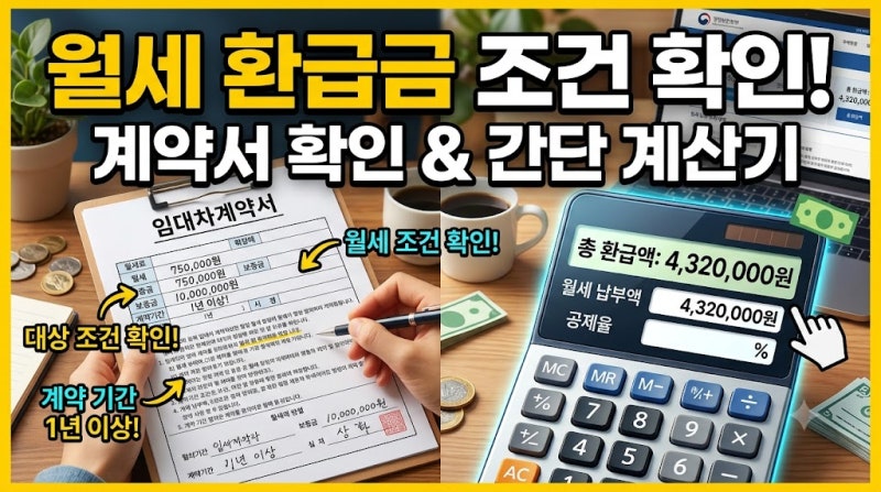 월세환급금 조건과 신청방법 완벽 정리