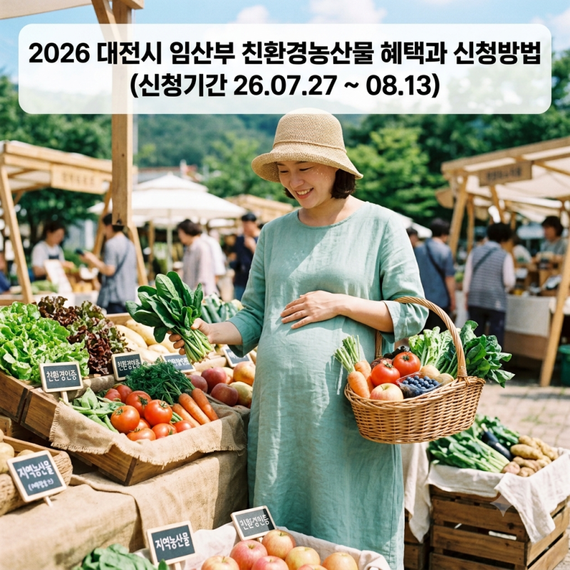 [대전 엄마품산후도우미] 2026 대전시 임산부 친환경농산물 혜택과 신청방법 (신청기간 26.07.27....