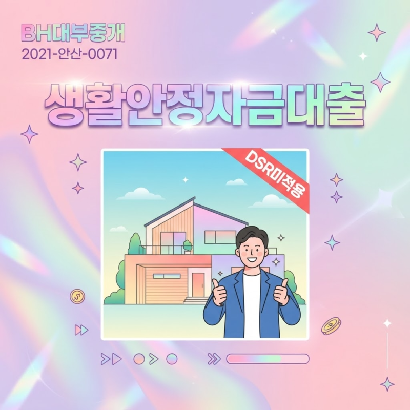 생활안정자금 DSR 주담대 대출 초과여도 받을 수 있는 후순위 주택 아파트 담보대출