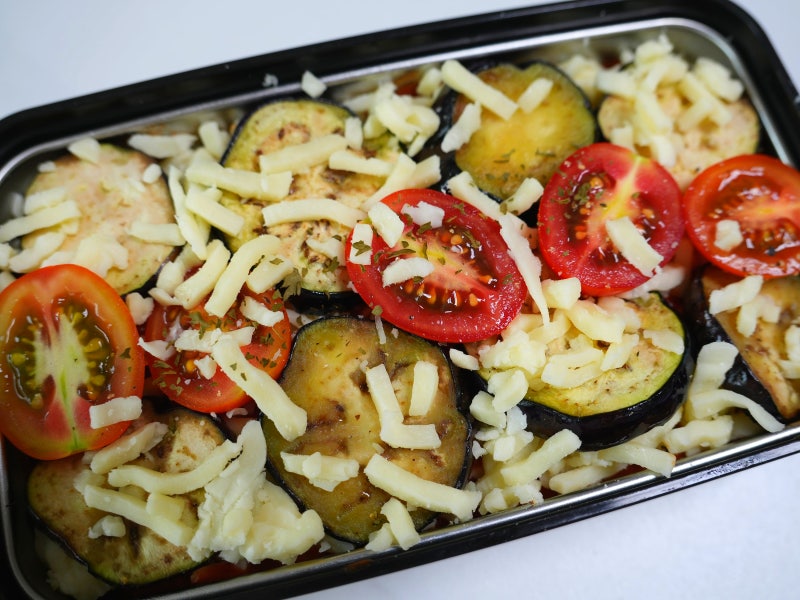 밀가루 없이 맛있고 건강한 가지라자냐 도시락 만들기 전자레인지로 쉽게 먹어요