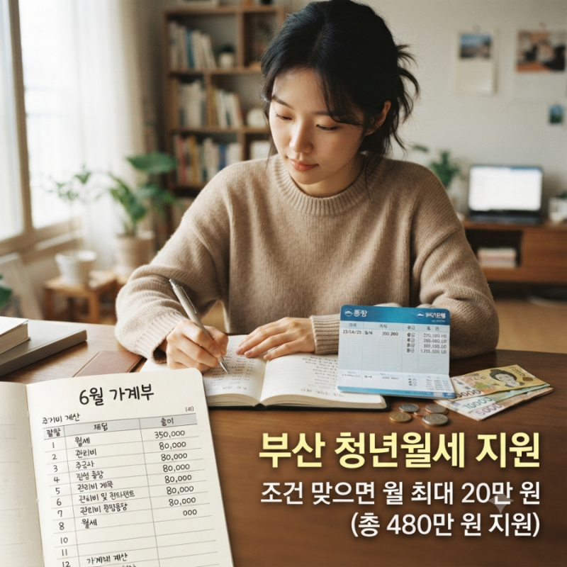 "부산 청년월세 지원" 조건 맞으면 월 최대 20만 원(총 480만 원 지원),신청후기