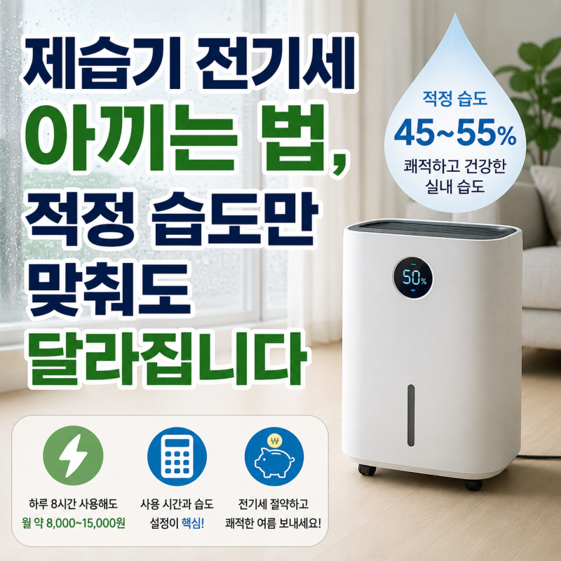 제습기 전기세 폭탄? 하루 종일 틀면 얼마일까? 적정 습도까지 정리