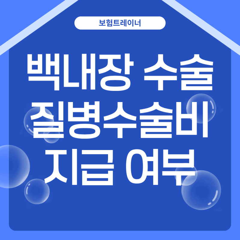 백내장 레이저 수술 질병수술비 보상 여부