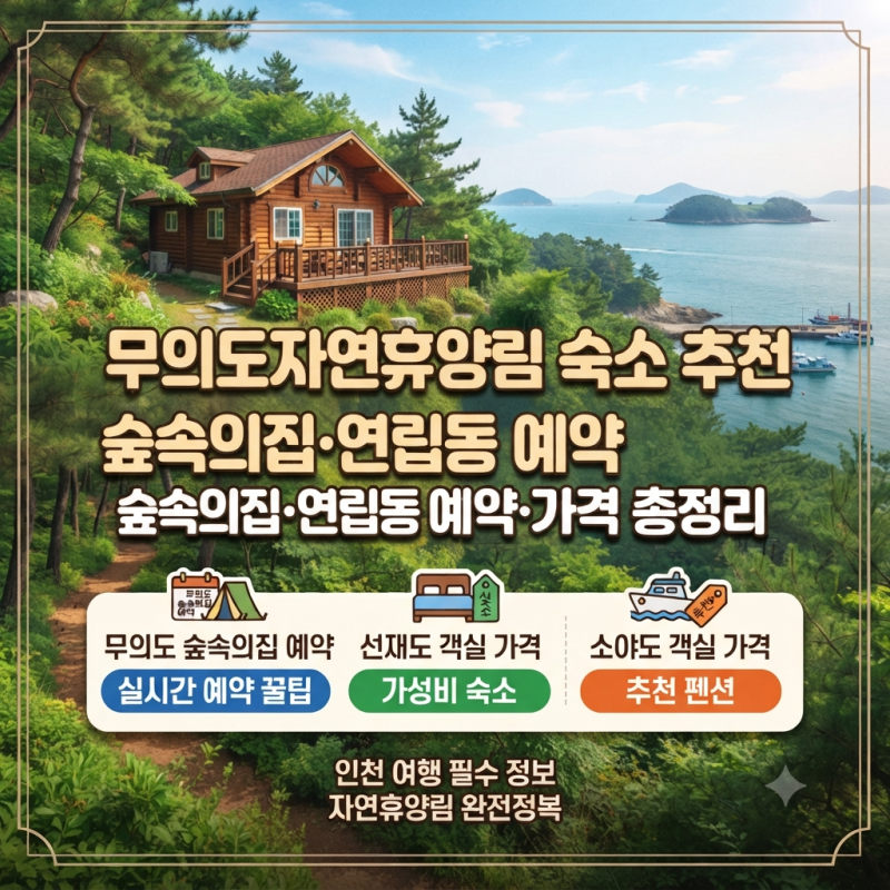 무의도자연휴양림 숙소 추천, 숲속의집·연립동 예약·가격 총정리