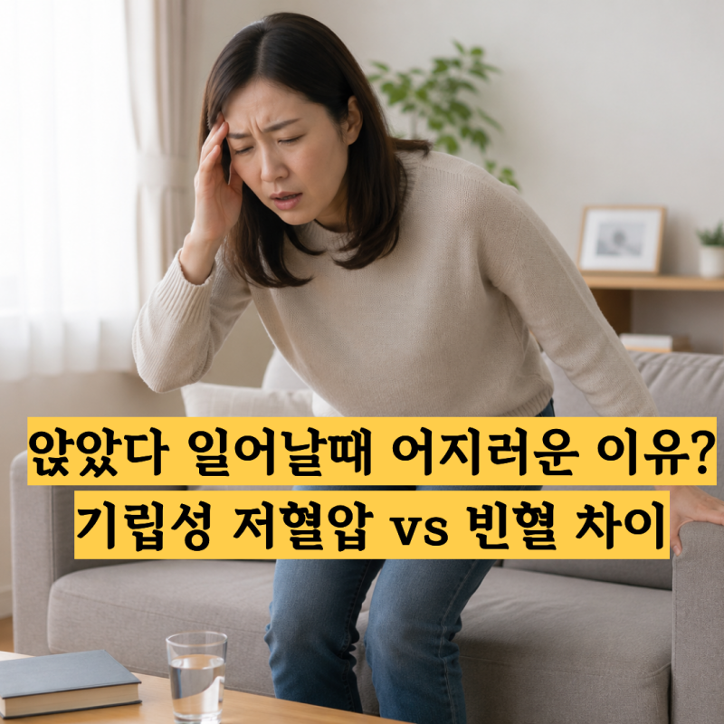 앉았다 일어날때 어지러운 이유는? 기립성 저혈압 vs 빈혈 차이