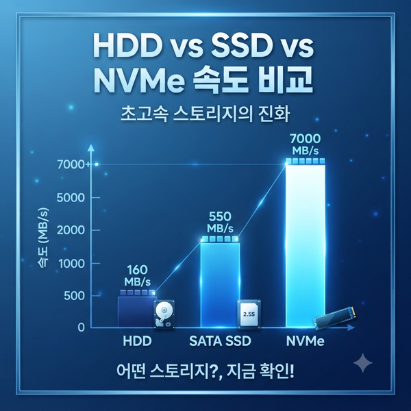 하드디스크 vs SSD vs NVMe | 내 용도에 맞는 스토리지 선택법 완벽 가이드