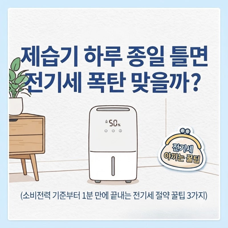 제습기 하루 종일 틀면 정말 전기세 폭탄 맞을까? (실제 요금 & 절약 꿀팁)