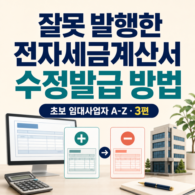 입금일로 잘못 발행한 전자세금계산서 수정발급 방법｜홈택스에서 취소하는 법