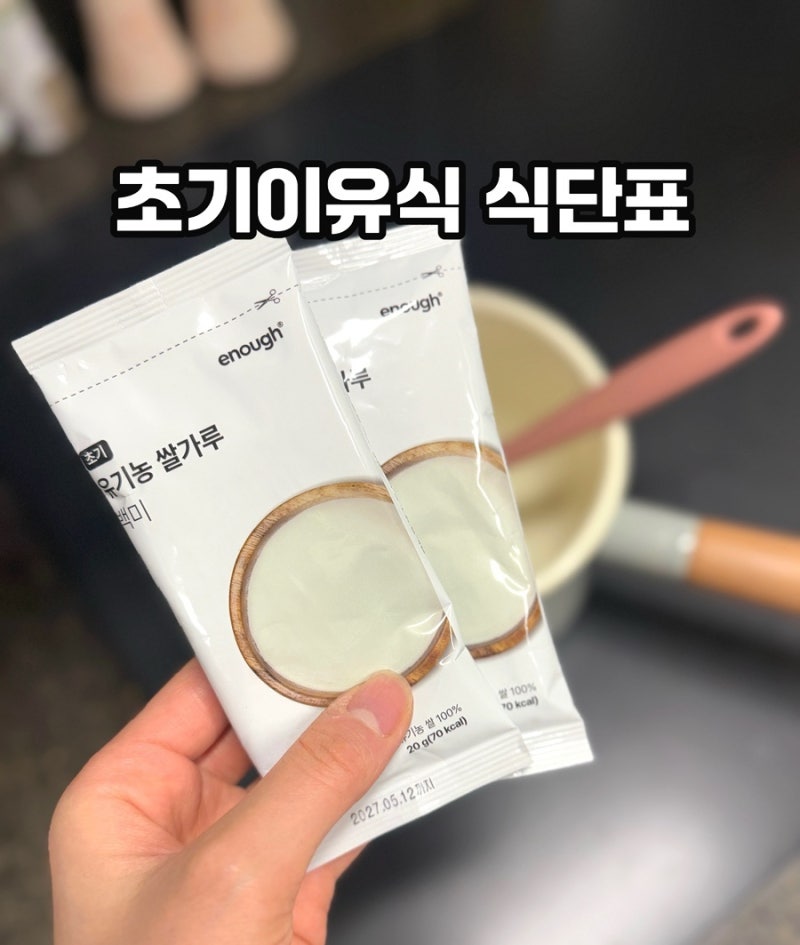 초기 이유식 스케줄 식단표 시작방법 총정리 양 쌀미음 소고기 준비물