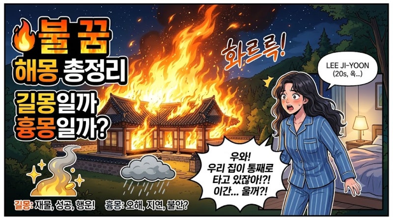 불 꿈 해몽 총정리, 길몽일까 흉몽일까?