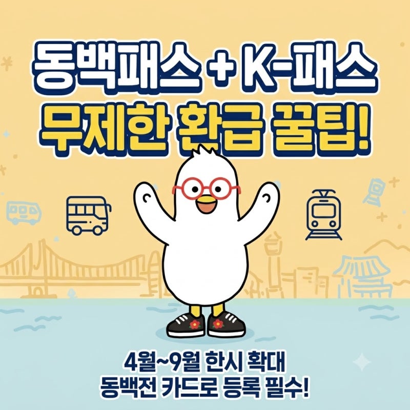 부산 대중교통비 절약 꿀팁! 동백패스 + K-패스 중복 가입 혜택 & 등록 방법