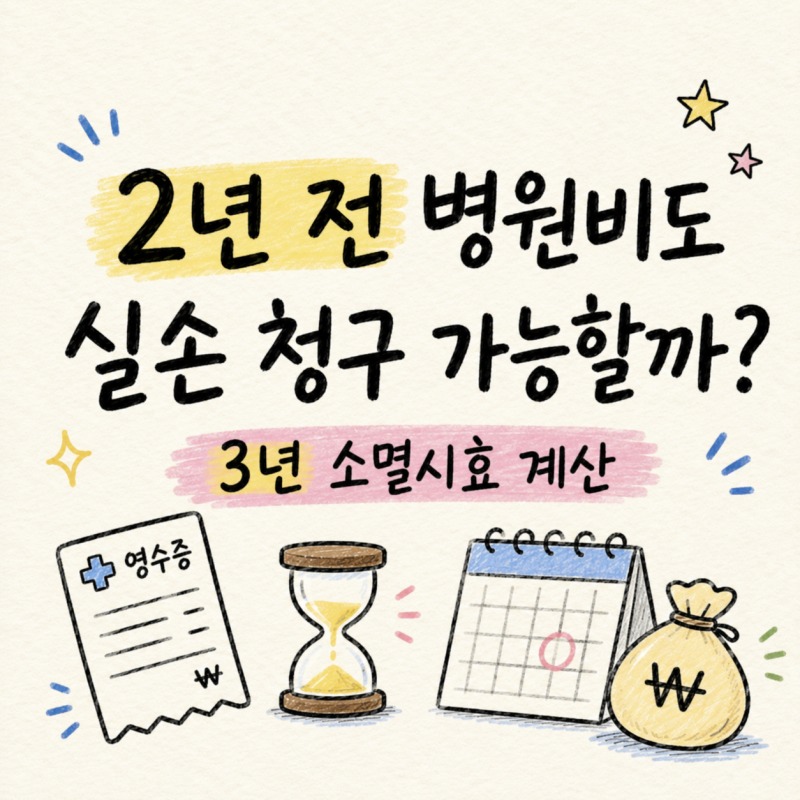 2년 전 병원비도 실손보험금을 청구할 수 있을까? 3년 소멸시효 계산