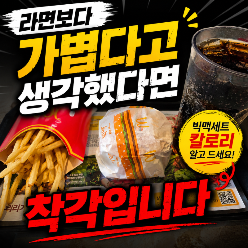맥도날드 빅맥세트 칼로리 생각보다 높다? 주문 전 알아두면 좋은 정보
