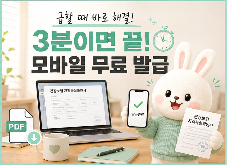 건강보험 자격득실확인서 발급 3분 만에 끝내는 법 (모바일, 정부24)