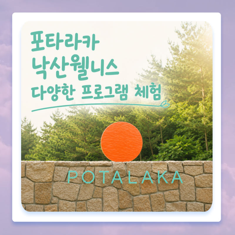 직접 경험해 보고 추천하는 강원도 양양, 포타라카 낙산웰니스 프로그램