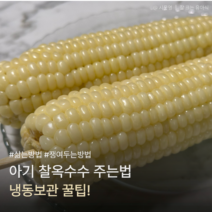 아기 찰옥수수 삶는법｜매년 사먹는 강원도 찰옥수수 냉동보관 방법