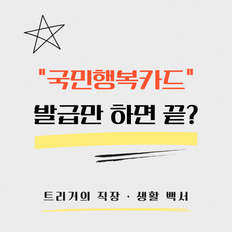 국민행복카드 발급 방법, 카드사 선택부터 바우처 신청까지