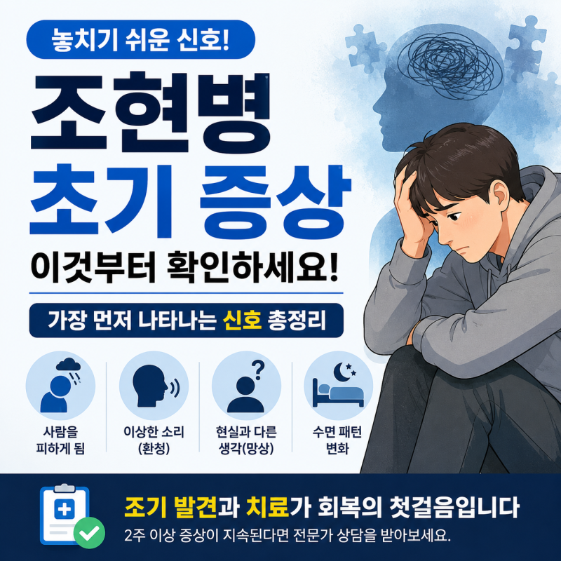 조현병 초기 증상, 이것부터 확인하세요! 가장 먼저 나타나는 신호 총정리