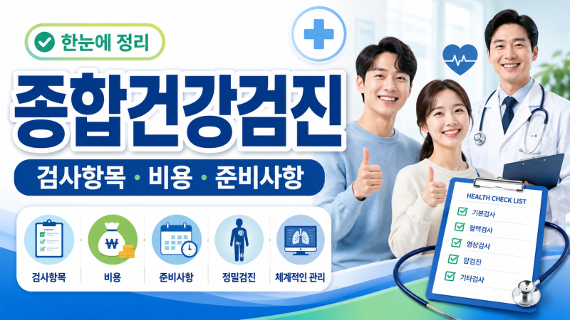 종합건강검진 비용 비교｜연령별 필수 검사와 선택 항목