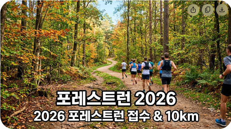 포레스트런 2026 접수 일정 및 10km 코스 정리