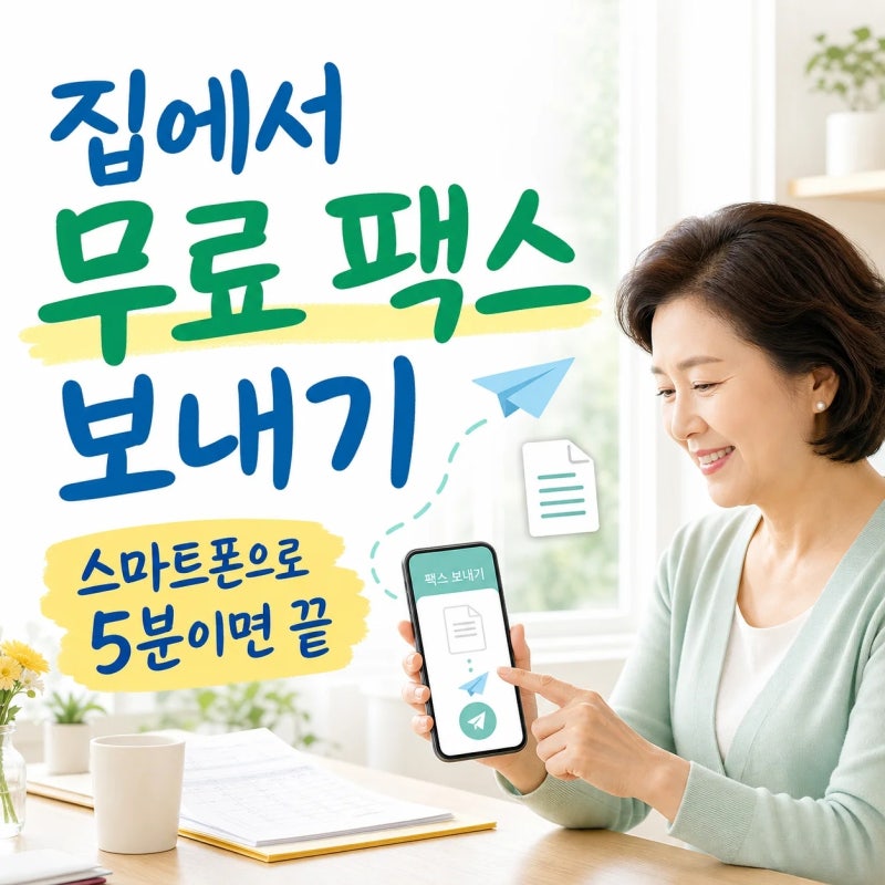 집에서 무료로 팩스 보내기, 모바일팩스 앱 하나면 5분이면 끝나요