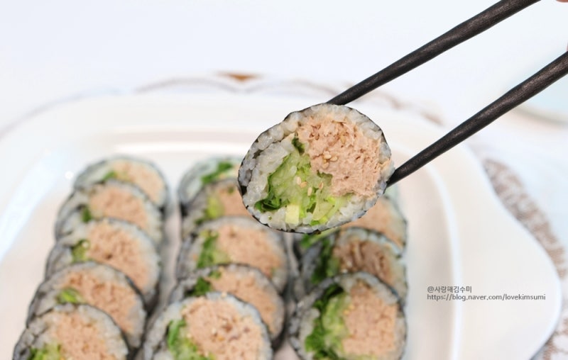 참치 오이김밥 레시피 숨은 맛팁 간단한 오이 참치김밥 만들기