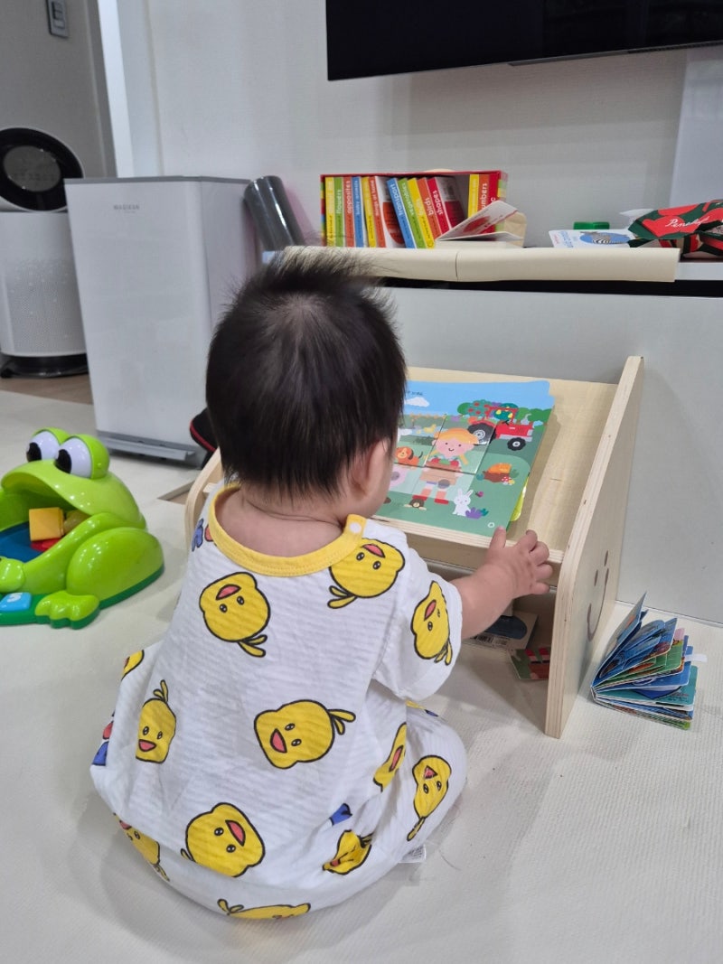 아기 독서대 언제부터 필요할까? 엔그로운 몬테소리 원목 독서대 내돈내산 후기!