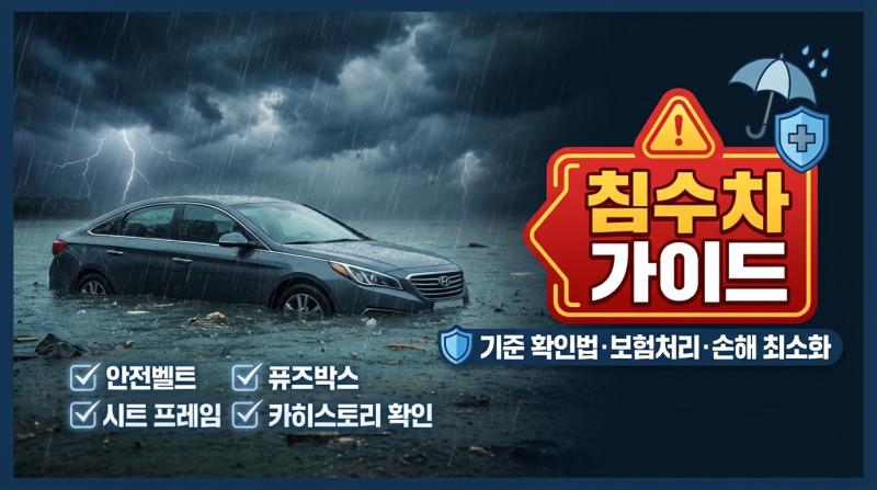 침수차 기준 확인법과 보험처리 범위, 손해를 줄이는 완벽 해결 가이드