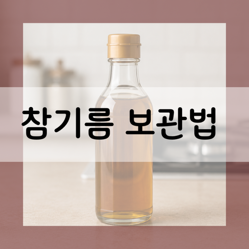 참기름 유통기한과 보관법 총정리