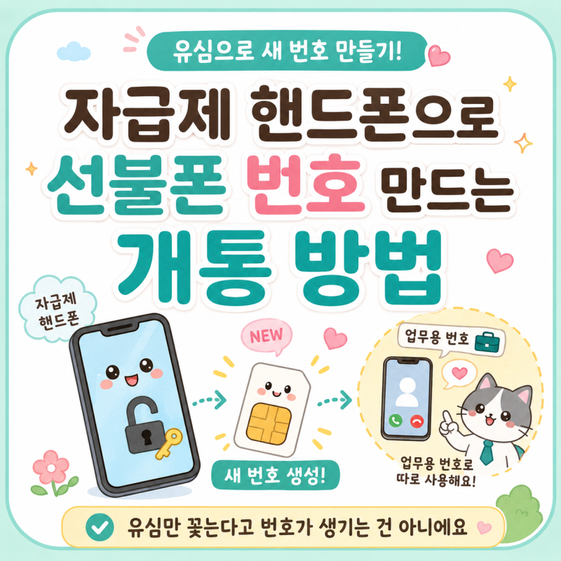 자급제 핸드폰으로 선불폰 번호 만드는 개통 방법