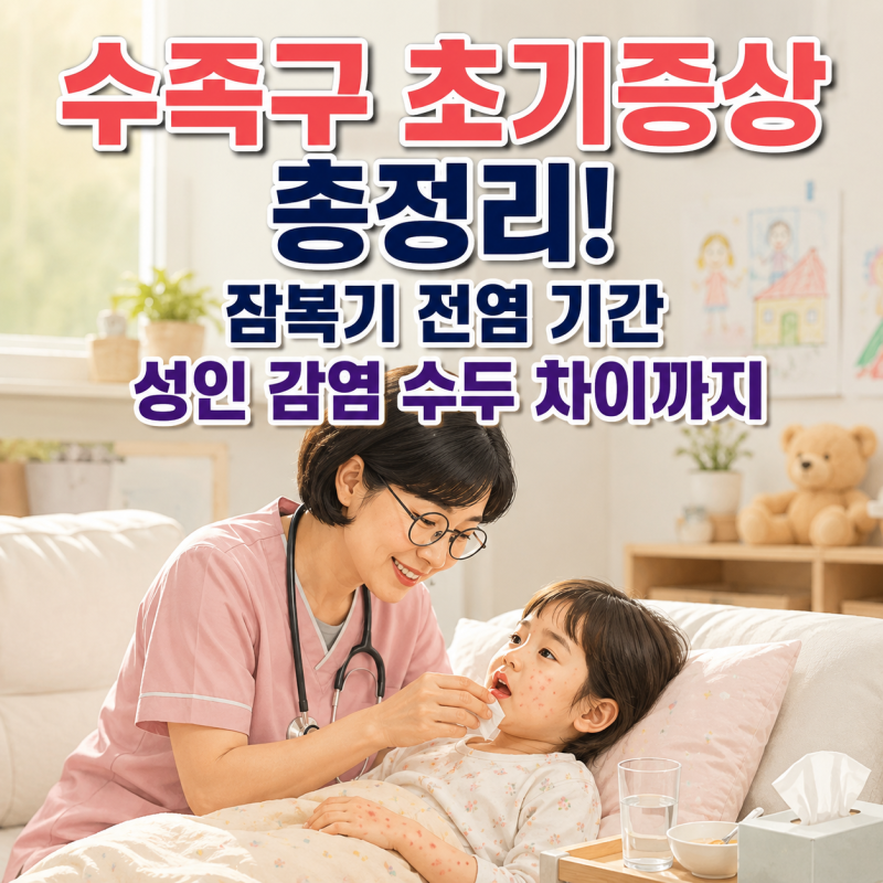 수족구 초기증상 총정리! 잠복기 전염 기간 성인 감염 수두 차이까지