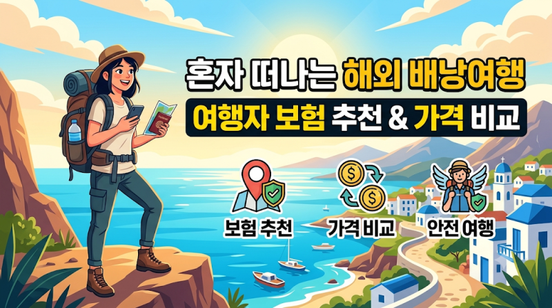 혼자 떠나는 해외 배낭여행: 여행자 보험 추천 및 가격 비교