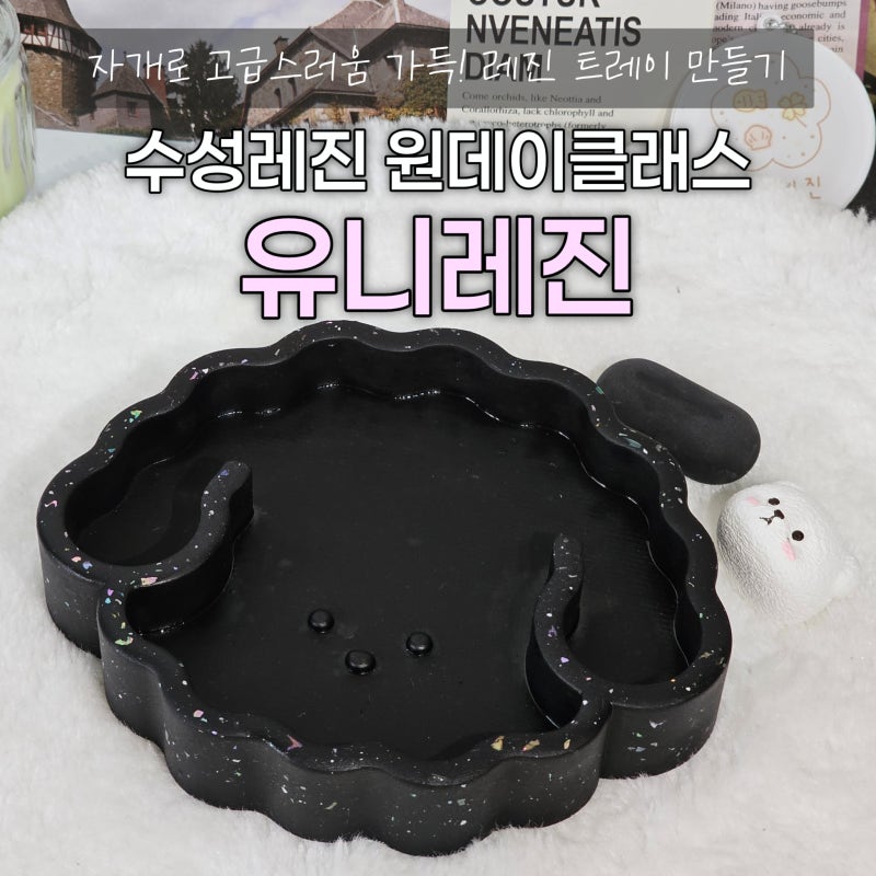 은평구 수성레진아트 원데이클래스 유니레진 강아지소품트레이