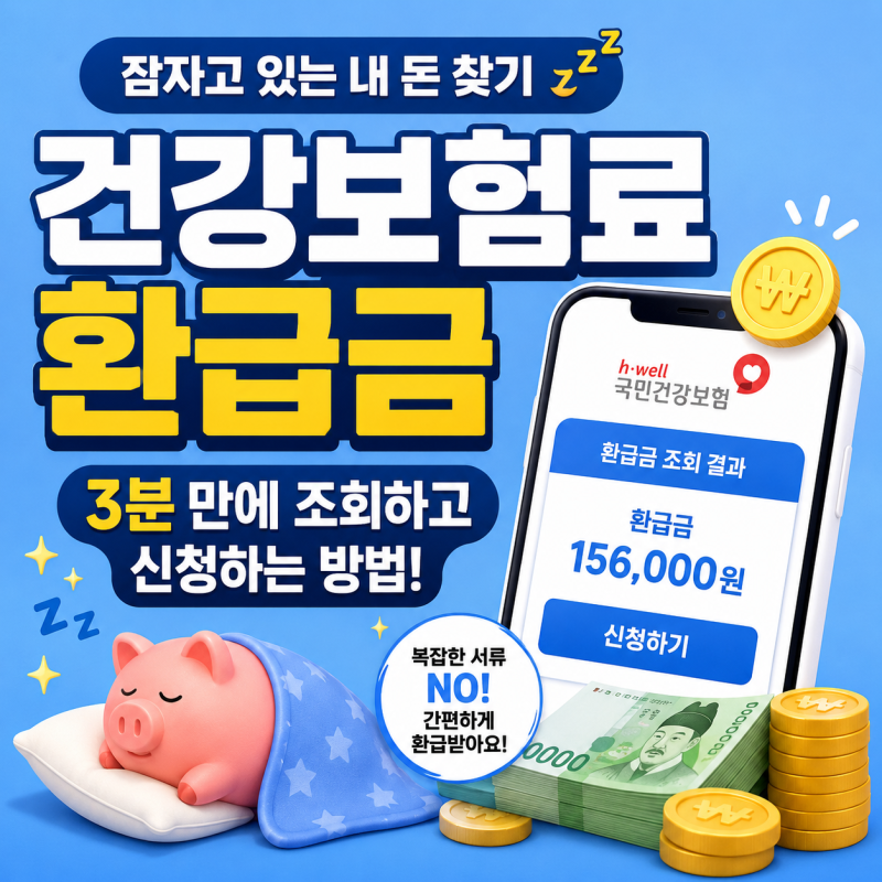 [잠자고 있는 내 돈 찾기] 건강보험료 환급금, 3분 만에 조회하고 신청하는 방법