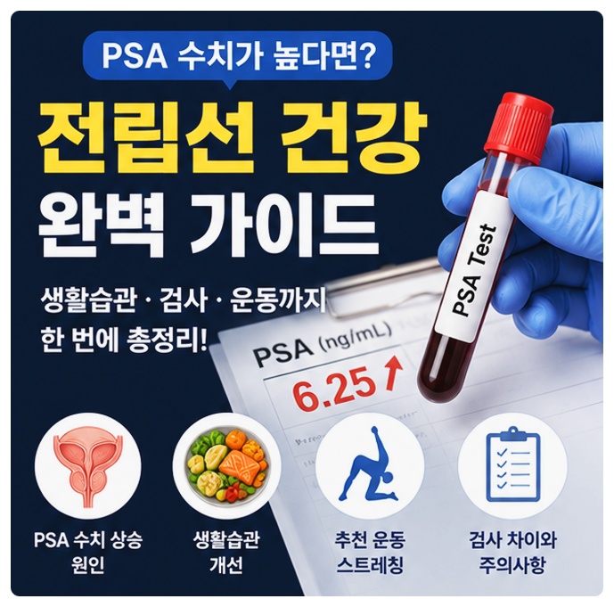 PSA 수치가 높을 때 생활습관 개선 방법 및 운동 총정리