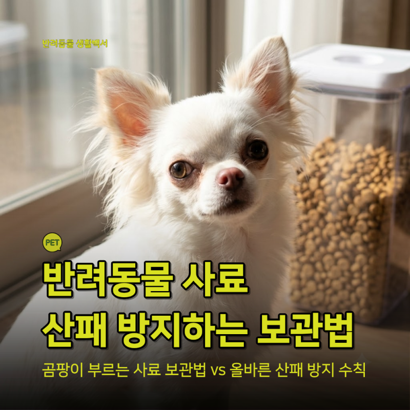 강아지 고양이 사료 어떻게 보관하나요? 여름철 사료 산패 보관법