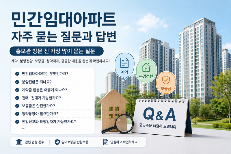 민간임대아파트, 자주 묻는 질문과 답변 리스트
